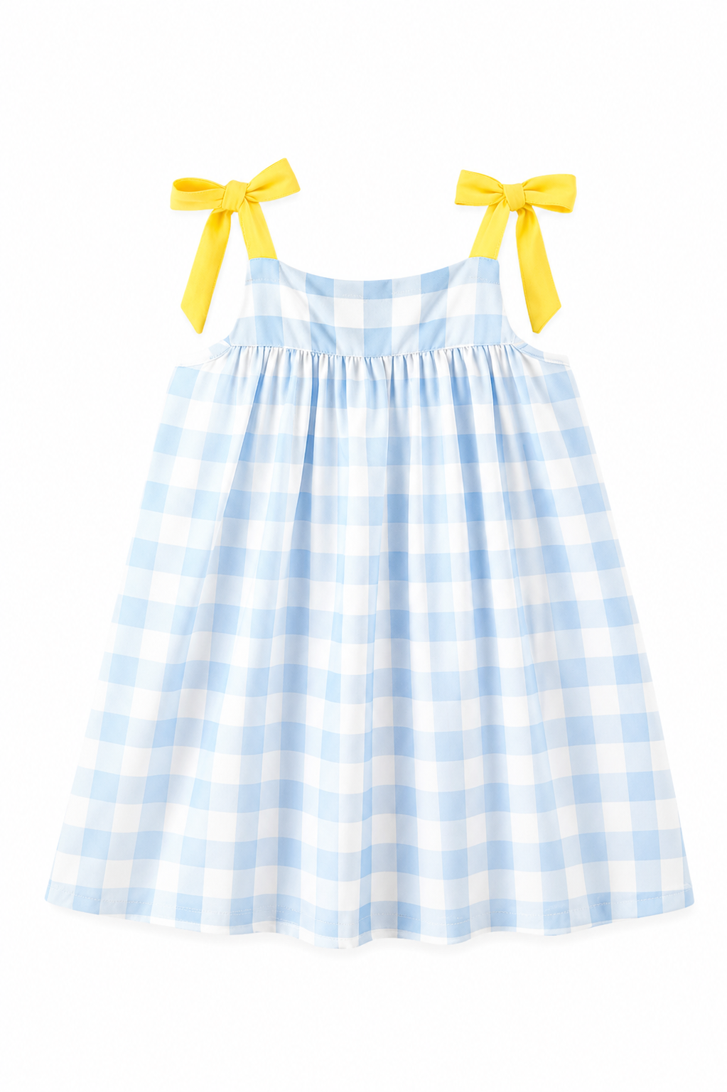 Girls Back To School Pencil Plaid Dress Bow