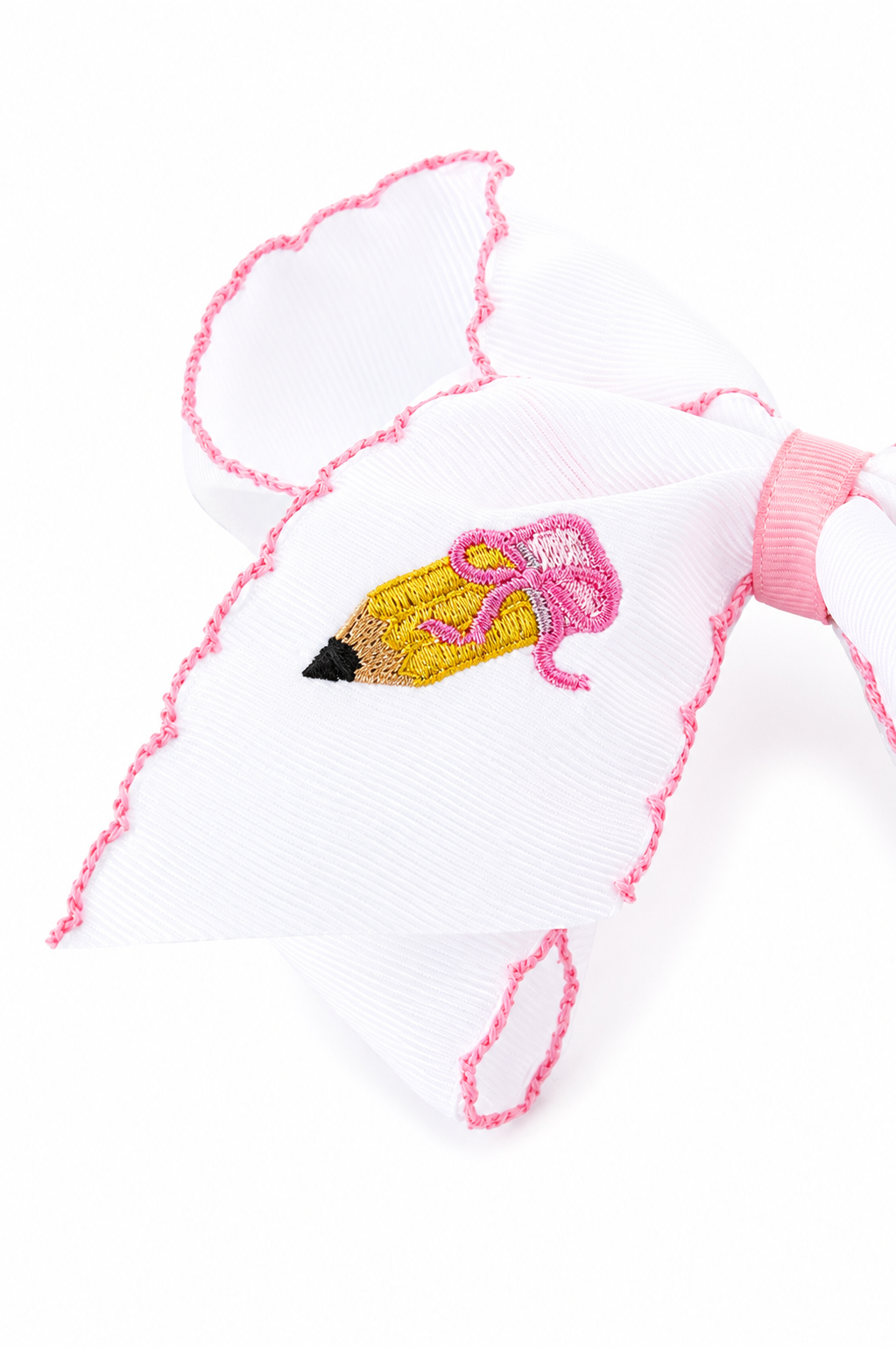 Back to School Yellow Pencil Bow Hair Clip